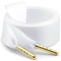 WEGOODZF Ribbon Satin Sneakers Shoelaces: 2 Pair