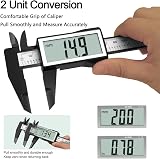 Kynup Large LCD Digital Caliper 150mm Inch Millimeter Conversion Carbon Fiber view 5
