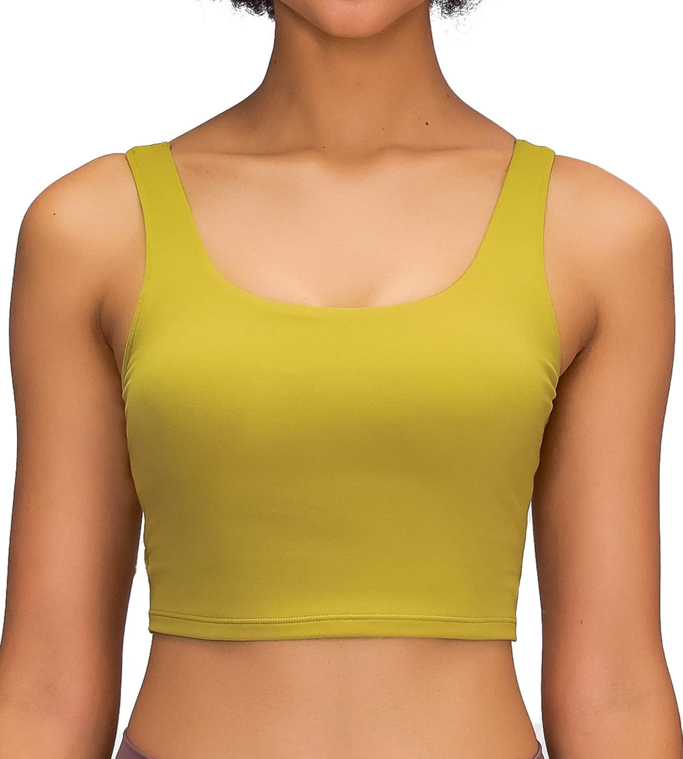 yellow crop tank top