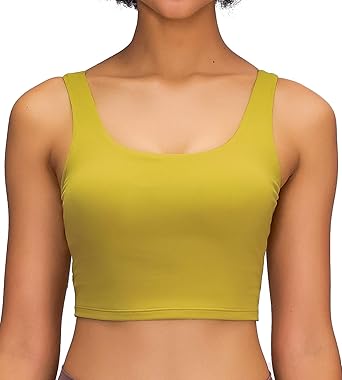 yellow sports crop top