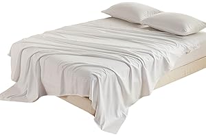 Kingnex Oversized King Flat Sheet 132x110 with Striped Pattern for Extra Wide Tall King or Cal King Bed Durable Soft Brushed 1800 Microfiber Top Sheet Only White