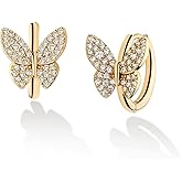 VACRONA Cubic Zirconia Huggie Earrings 14k Gold Plated Tiny Earrings Small Huggie Hoop Earrings Simple Lightweight Hoops Gift for Women