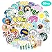 50 Pcs VSCO Vinyl Cute Cool Stickers for Hydro Flask, Water Bottle and Laptop - Suitable for Kids, Girls, Teens, Women