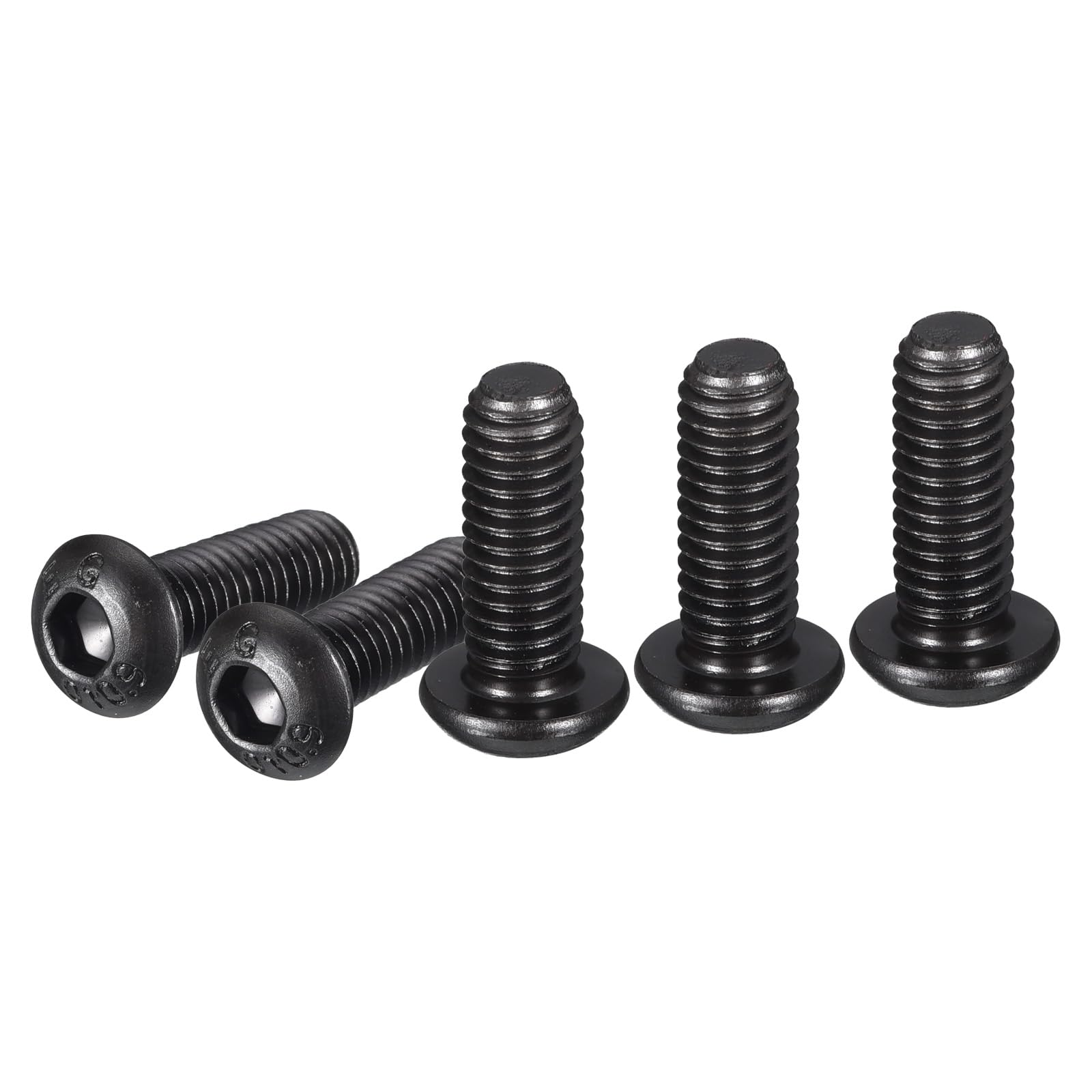 DTGN M6-1x16mm Button Head Socket Cap Screws - 50Pack - Good for Machine - Carbon Steel Black Oxide - Hex Drive Full Thread Fasteners — image 1