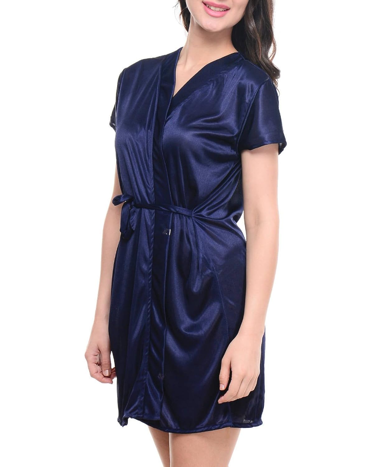 klamotten women satin short robe