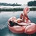GOOBAT Giant Flamingo Inflatable Pool Float Toy, Swimming Party Lounge Floaty Raft for Kids or Adults, Rose Gold