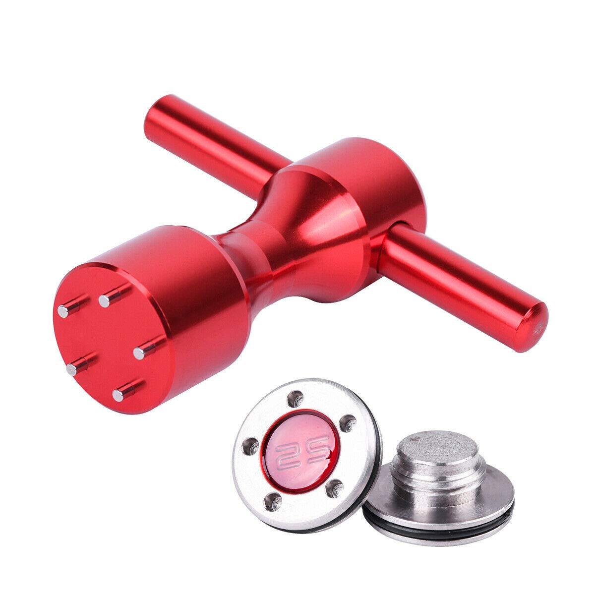 Gofotu Golf Head Weight 2pcs Weights(5g/10g/15g/20g/25g/30g/35g/40g) Wrench Tool Compatible with Scotty Cameron Fastback&Squareback Putter (2pcs 25g+Wrench)