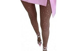 Sexy High Waist Fishnet Tights with Sparkle Rhinestone Mesh – Party & Night Out Stockings for Women