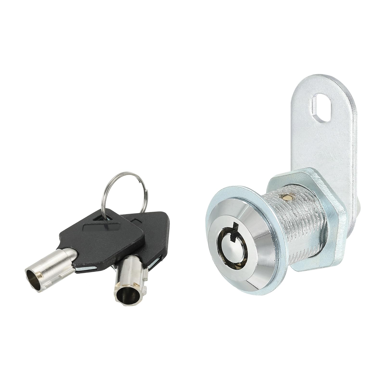 PATIKIL Cabinet Cam Lock with Key, 1"(25mm) Keyed Alike Cam Lock Cylinder Zinc Alloy Chrome Drawer Locks Tubular Cam Removable Key for Doors Drawer Cabinet
