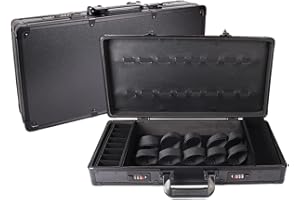 GYKLE Professional Barber Case, Portable Salon Stylist Carrying Case Hair Cutting Tools Organizer Box with Code Lock