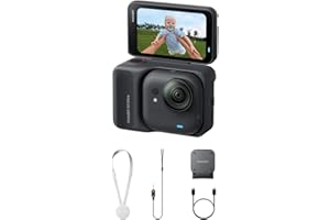Insta360 GO Ultra Standard Bundle Midnight Black - Tiny Hands-Free 4K Cam, Lightweight & Portable, Low Light Excellence, Mount Anywhere, FlowState Stabilization, 200 Min Battery Life