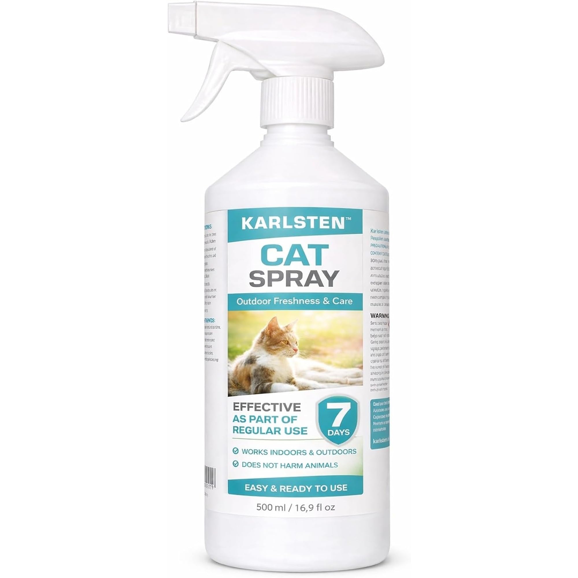 Karlsten Cat Deterrent Spray 500ml – Outdoor Anti-Fouling Cat Repellent with Fresh Citrus Scent – Garden, Lawns, Patios & Driveways – Long Lasting Animal Repellent Spray