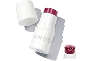 Undone Beauty Water Blush Stick with Coconut Water for Radiant, Dewy Glow - Blends Perfectly Into Skin for Natural Looking Flushed Cheeks - Vegan and Cruelty Free - Raspberry, 0.19 oz (5 g)