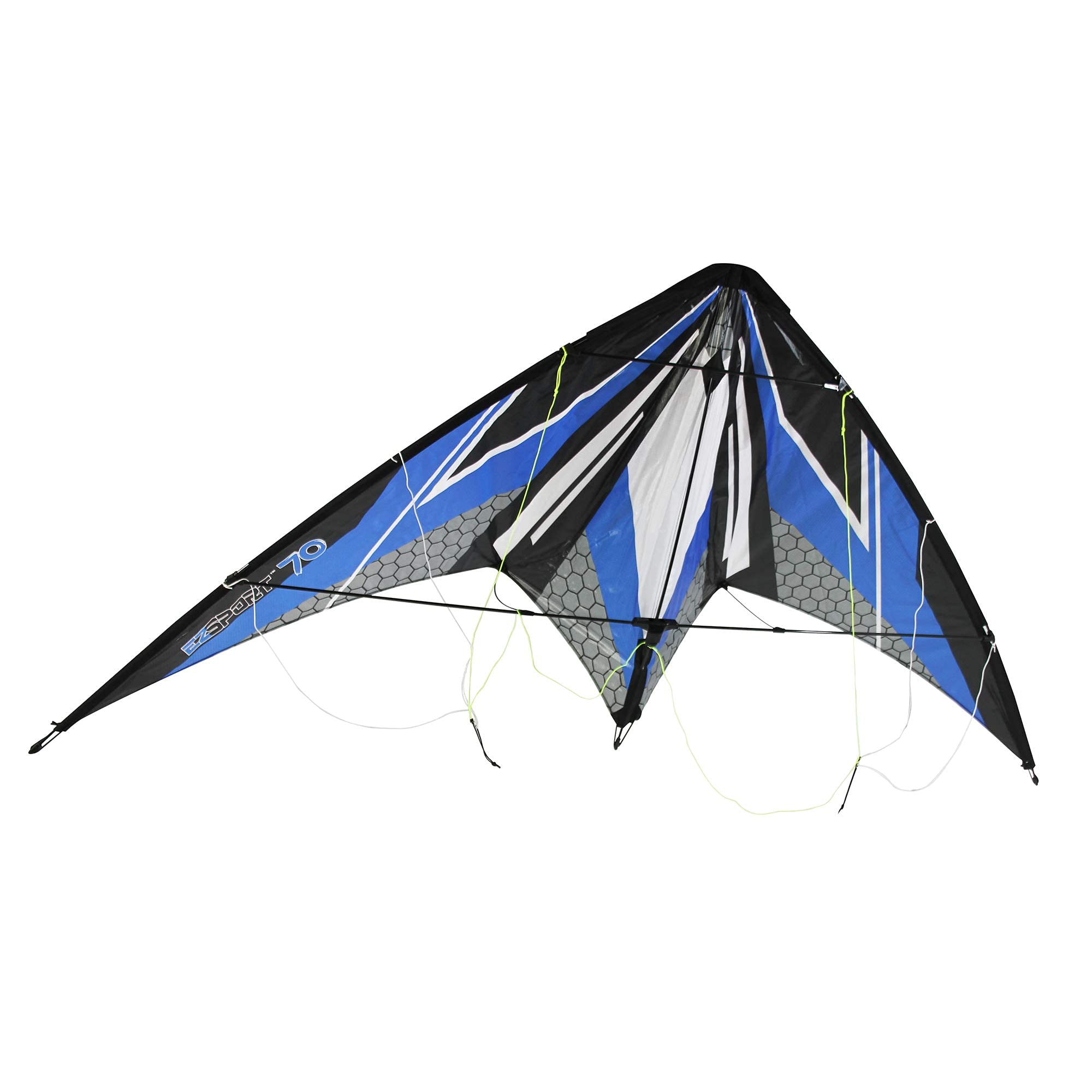 WindNSun EZ Sport 70 Polyester Ripstop Dual Control Sport Kite, Hex Blue
