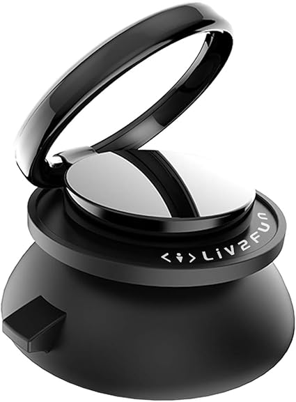 Amazon Liv2fun リングホルダー 接着剤不要 折りたたみ式 可動式 スマホグリップ 吸盤 取り外し可能 車載マグネットスタンド対応 1個入り 家電 カメラ オンライン通販
