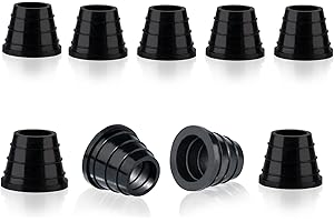 HOOWA 10 Pcs Hookah Grommet Thick Silicone Rubber Grommet for Ceramic, Clay Bowls Thick (Black)