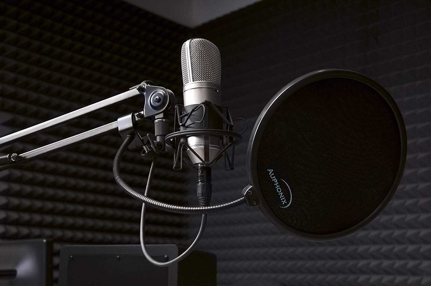 AUPHONIX Microphone Pop Filter (MPF1) EasyOn 6inch Shield for