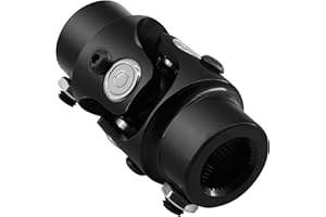 GLOCRORET 3/4"-36 Spline X 3/4" DD Black Single Steering Shaft Universal U-Joint