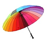 meizhouer 24k Rib Large Color Rainbow Umbrella