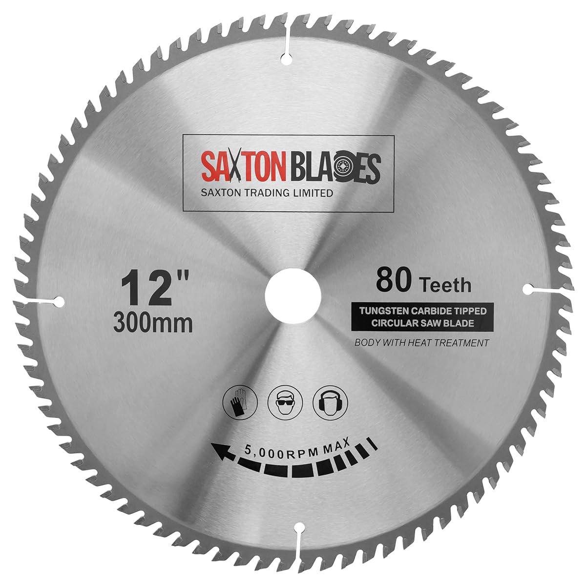Saxton TCT Circular Wood Saw Blade 300mm x 30mm x 80T for Bosch, Makita etc Fits 305mm Saws