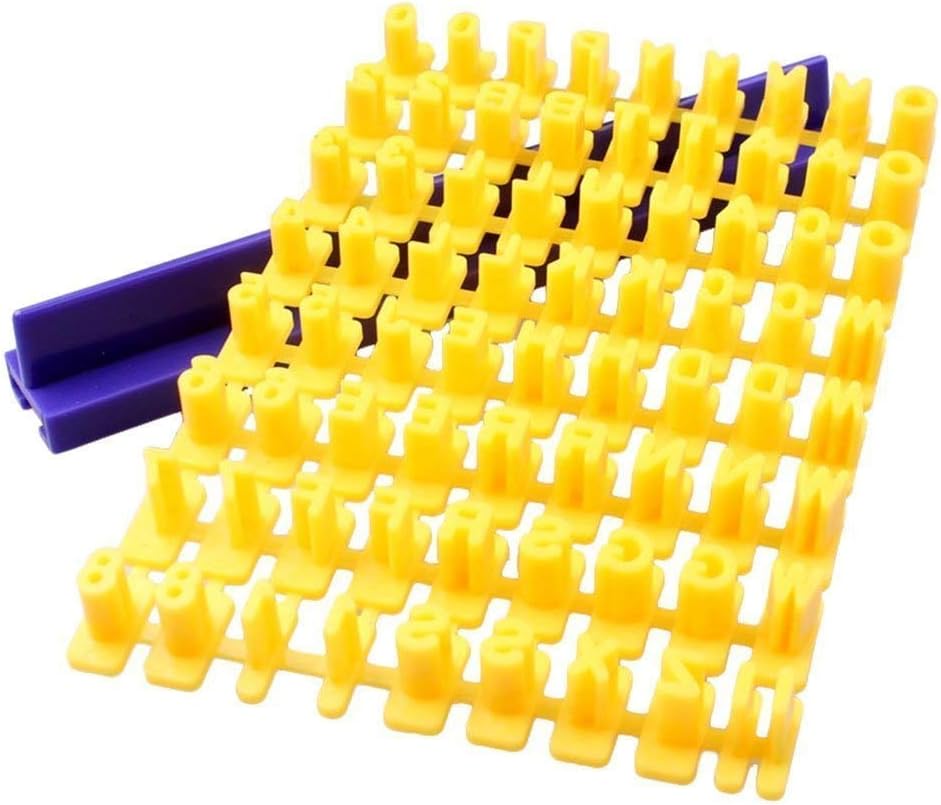 Aeromdale Set of 72PCs Alphabet Number & Letter Cookie Biscuit Stamp Embosser Cutter Fondant DIY Tool