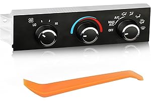 BULIAZY 599-217 Front Climate Control Module for Chevy Express 1500 2500 3500 for Chevy C4500 C5500 C6500 for GMC Savana 1996-2020 A/C Heater Air Conditioning Panel 15073274 15773678 Heater AC Control Switch