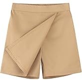 Noomelfish Girls Wrap Skort Cute School Uniform Skirt Shorts (5-12 Years)