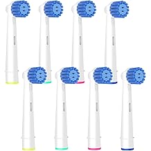 8 Pack Sensitive Gum Care Replacement Brush Heads Compatible with Oral b Braun Electric Toothbrush. Soft Bristle for Superior