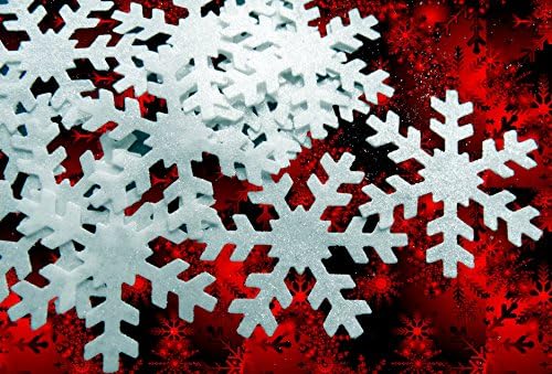 Toppercake Pearlescent White Large Edible Snowflake Cup Cake Decoration x 12