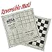 MIDWAY MONSTERS Giant 3-in-1 Checkers and Mega Tic Tac Toe with Reversible Rug – Indoor/Outdoor Jumbo Board Games for Family Fun & Parties