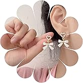 Allereyae Vintage Enamel Bow Dangle Earrings Pearl Heart Stud Earrings Bowknot Drop Earrings Heart Pearl Earrings Jewelry for Women