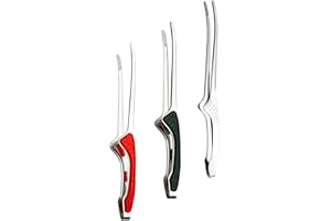 SHINEOFI Heat Resistant Korean Cooking Tongs 3Pcs Small Metal Kitchen Clamp for Salad Serving and BBQ