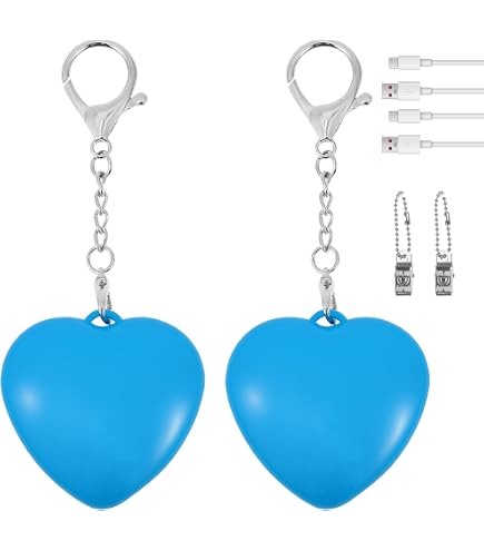 Mini Heart Purse Light – Portable Rechargeable LED Keychain Lamp, Touch Sensor Night Light, 2-Pack White, Great For Christmas Gifts