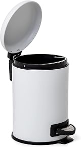 TATAY 3L Pedal Bathroom Bin White Silent Lid Removable Inner Bin view 2