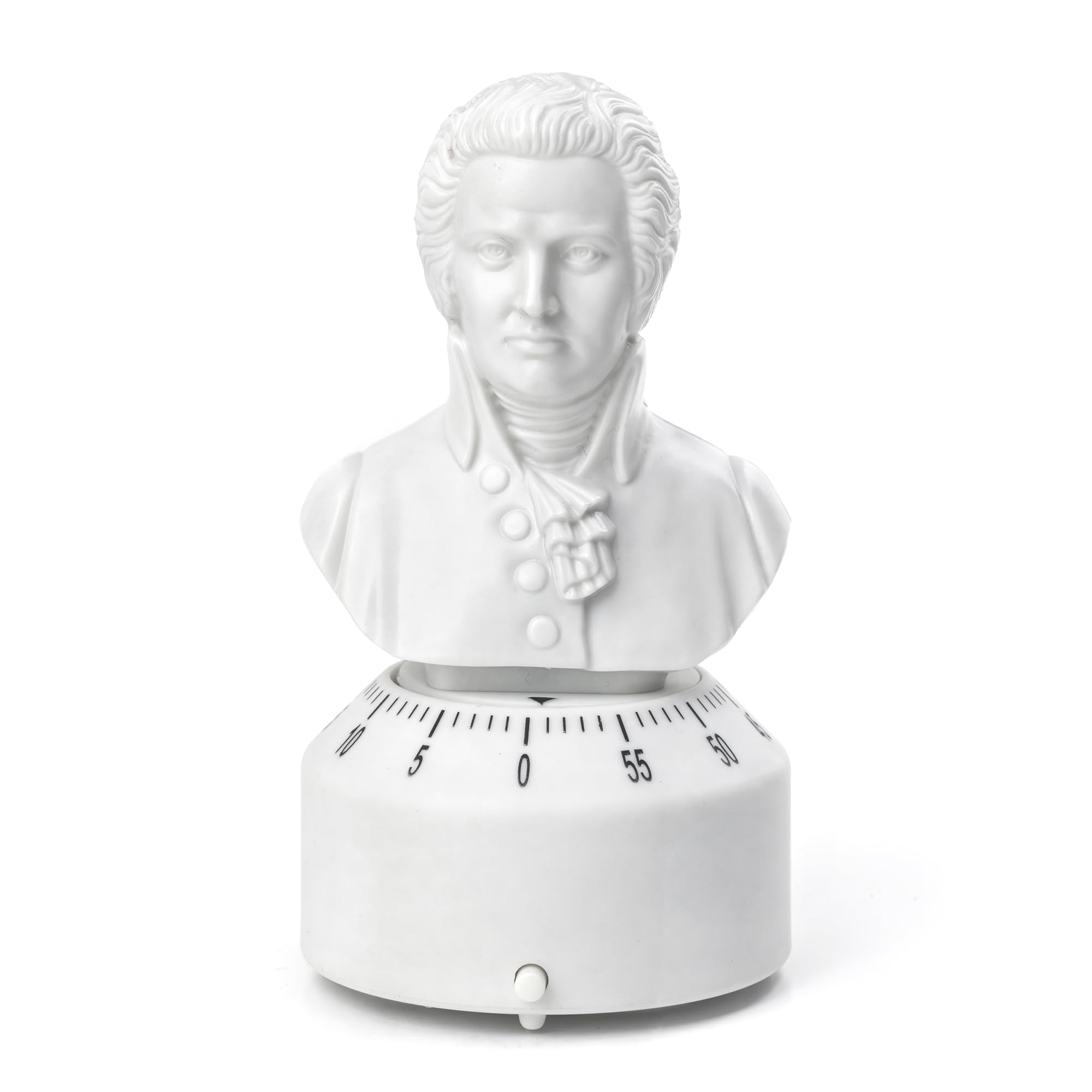 Kikkerland Kitchen Timer, Plastic, White, 6.4 x 6.1 x 13.5 cm