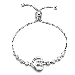 Agvana April Birthstone Jewelry CZ Bracelet for