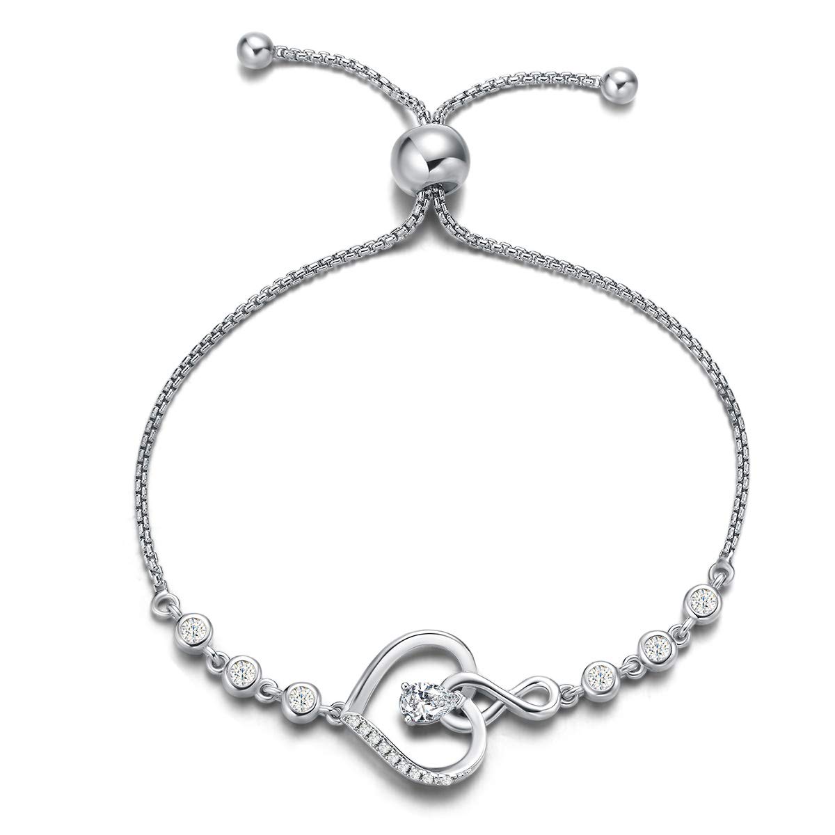 Agvana April Birthstone Jewelry CZ Bracelet for