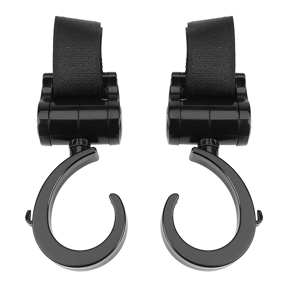 Hztyyier Multi Purpose 360 Degree Rotation Baby Infant Stroller Pushchair Hook ABS Plastic Hanger AccessoriesPushchair Hangers Bottle Holders, Universal Bags and Other Accessories