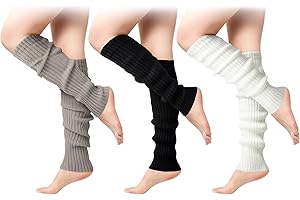 Passionbility Leg Warmers for Women - Leg Warmers 80s Ribbed Knitted Long Socks for y2k Party Sports
