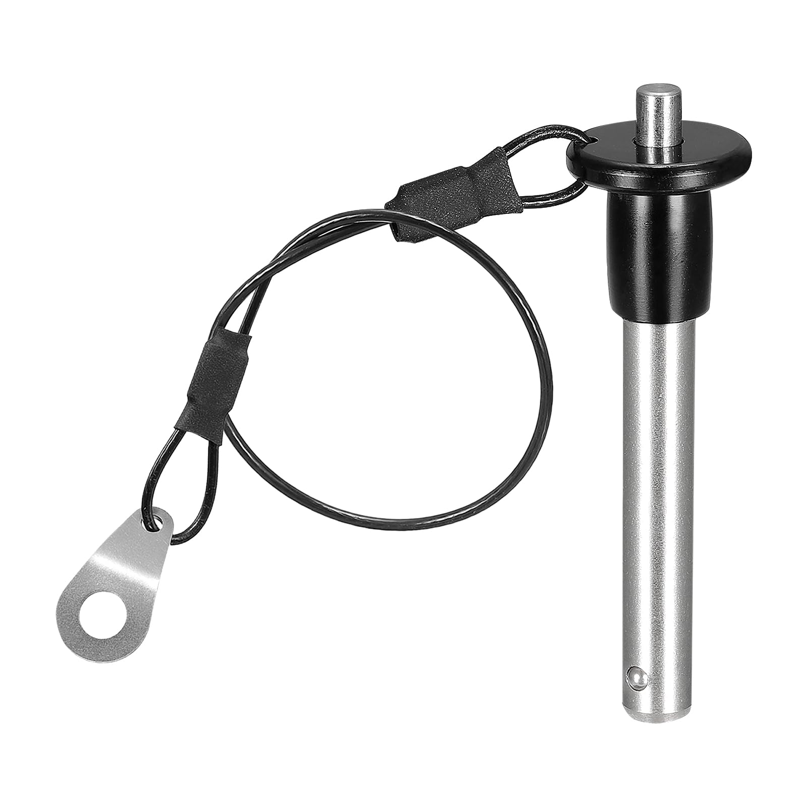 DTGN 8mmx41mm(DxL) Quick Release Pin - Good for Quickly Connecting Hooking Up Components - 304 Stainless Steel Grip Push-Button Ball Locking Pins with Wire - Silver