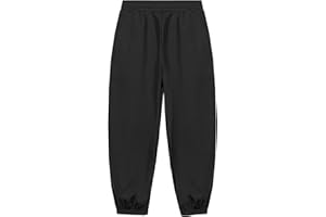 Rolanko Girls Joggers with Pockets, Quick Dry Silky Kids Sweatpants Lightweight Athletic Pants for Casual Activewear
