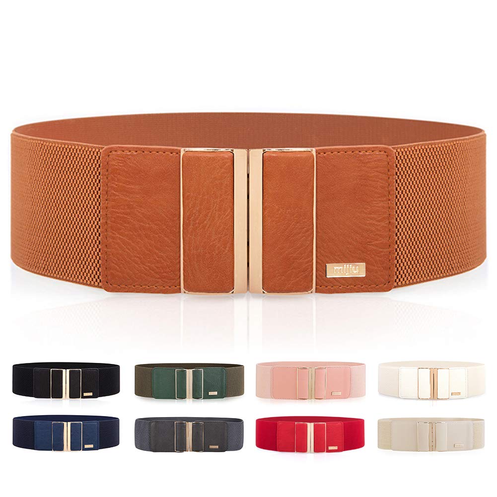 ladies wide elasticated belts
