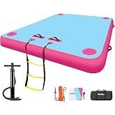 Wauffua Inflatable Floating Dock for Lakes, Thick Lake Floats for Adults | Non-Slip Air Dock Platform with Portable Carrying Bag, Floating Platform Island for Pool Beach Ocean