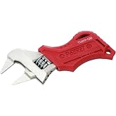 ENGINEER TWM-08 110mm Stubby Pocket Size Monkey Wrench | Ultra 2mm Slim Jaws, Adjustable Spanner, For Confined Spaces &amp; Thin Nuts, Professional Grade, TPR Handles, Chrome Vanadium