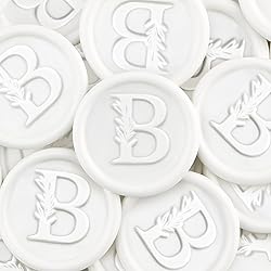 25Pcs White Wax Seal Stickers Handmade Vintage