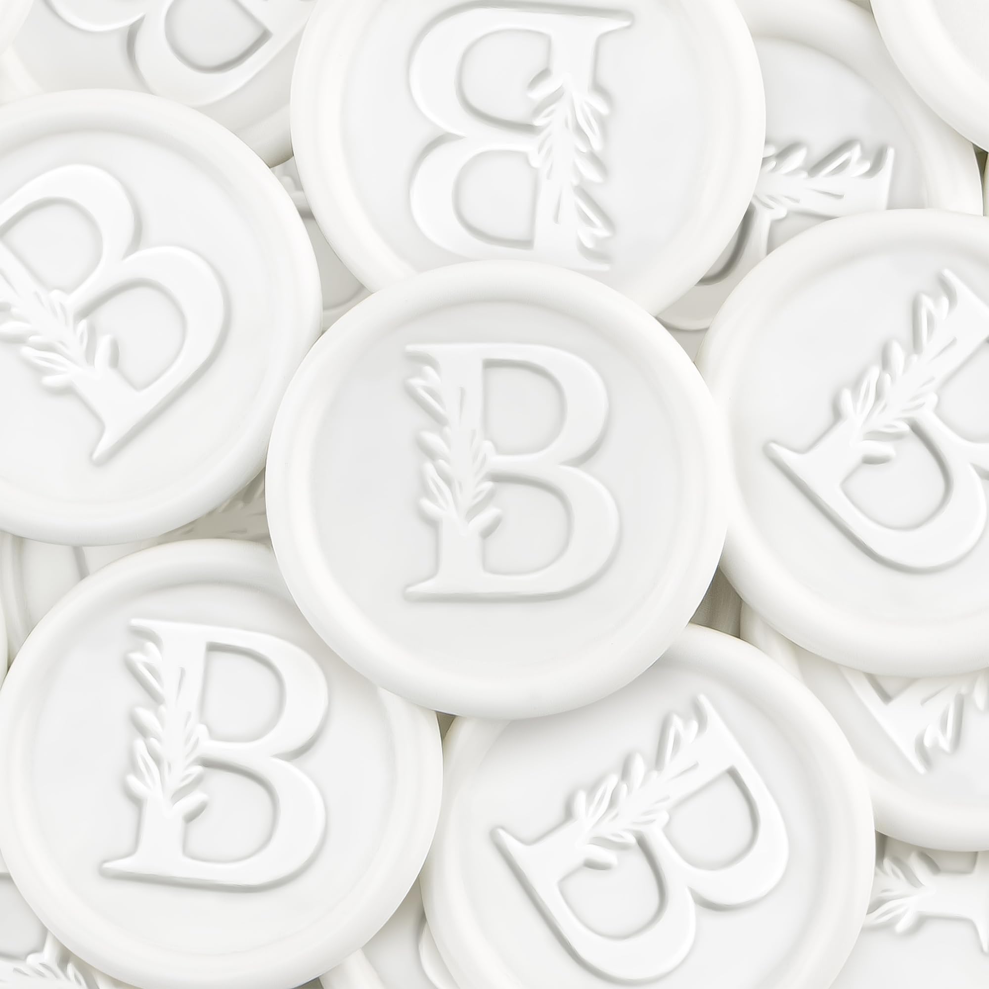25Pcs White Wax Seal Stickers Handmade Vintage