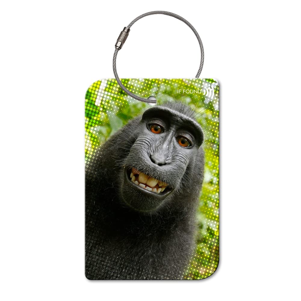 retreev™ SMART Luggage Tag | NFC & QR Code Luggage Tag with Secure Messaging - Monkey