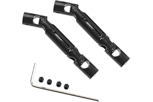 SHARE GOO ShareGoo Universal RC Drive Shaft 58mm-71mm Compatible with MN Model MN90 MN91 MN45 MN99 MN96 MN99S WPL D12 B14 B16 B24 B36 C14 C24 C34 1/12 1/24 RC Crawler Car Upgrade Parts (Black)