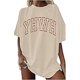 MNLYBABY YHWH Oversized Shirt Women Christian Tshirts Jesus Faith Inspirational Casual Tee Tops