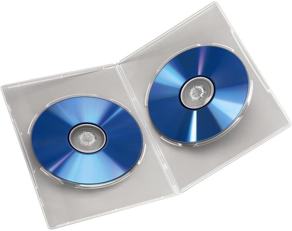 Hama Slim Double DVD Case, Set of 5, Transparent, Transparent/Green - Image 4